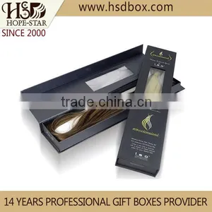 Custom Clear Window Hair Extension Packaging Box, Paper Hair Extension Packaging Wholesale thumbnail-4