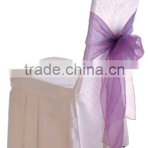 Cheap Wholesale Banquet Chair Cover Wedding Lace Chair Hood In White Color thumbnail-3