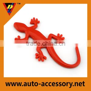 Red Color Gecko Plastic Chrome Car Logo Signs thumbnail-1