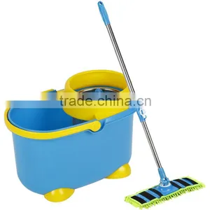 Mult-function 360 Spin Magic Microfiber Flat Mop With Wringer Bucket thumbnail-1