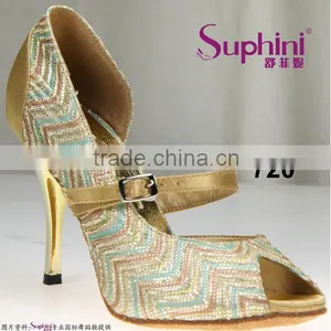 Suphini Lace Fabric Mesh Latin Dance Shoes Comfortable thumbnail-3