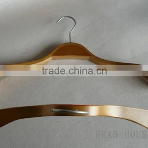 HH Brand New Fashion Trend Wooden Hanger With Anti Slip Sticker, Laminated Dress Hanger Hot Sale Hanger thumbnail-1
