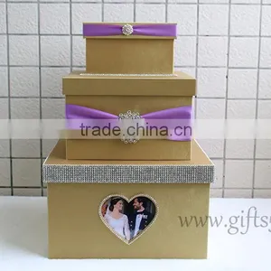 Excellent Gold Wedding Keepsake Box Large Wedding Card Boxes Wedding Card Post Box thumbnail-1