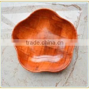 Pentagram Wooden Knitted Bowl for Putting Fruit thumbnail-3