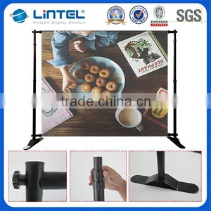 Trade Show TELESCOPIC Back Press Wall Backdrop Pop Up Booth Banner Display Stand thumbnail-1