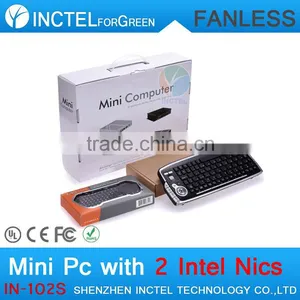 Directx11 Fanless Mini pc Small Desktop Tiny Computer With Intel Celeron C1037U 1.8Ghz 2 LAN USB 3.0 TF SD Card 2G RAM 80G HDD thumbnail-3