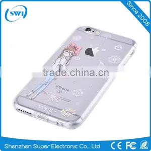 VOUNI Thin Case Cover TPU Rubber Gel Clear Tpu Case for Iphone 6 6s Plus thumbnail-4