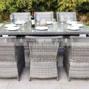 New Outdoor PE Plastic Rattan Material Dinner Table Set thumbnail-3