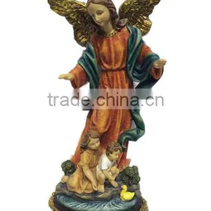 Resin Angel Wing Angel Figurine Religious Statue Figurine With Babies thumbnail-1
