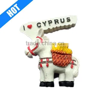 European Tourism Memorial Post Furnishing Articles Cyprus Resin Magnetic Fridge thumbnail-1