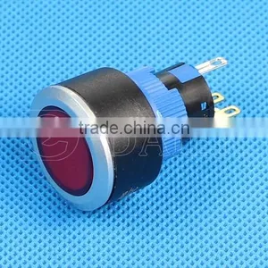 LAS1-AWY-11IM Flat Shape Waterproof Solder Terminal Push Button Switch 22mm thumbnail-2