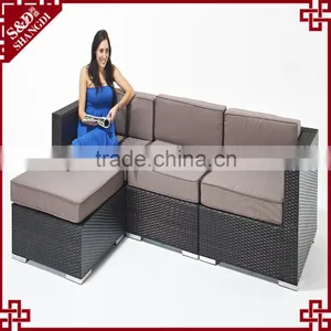 Garden Furniture Rattan Stool 3 Seat Sofa thumbnail-1