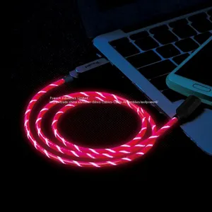 EL Видимый Micro USB круглый кабель с текущей линией LD001 thumbnail-1