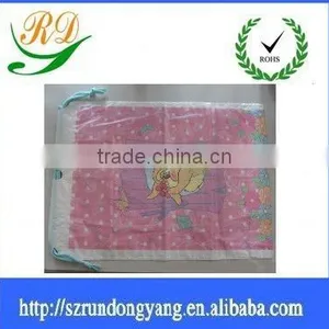 Mini Recycle CPE Plastic Drawstring Packaging Bags With Design thumbnail-1