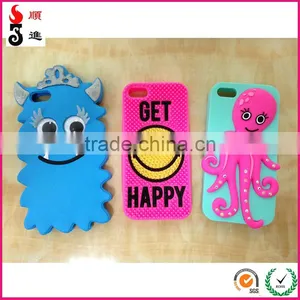 OEM Silicone Mobile Phone Cover China Fashion 3D Silicon Phone Cases thumbnail-1