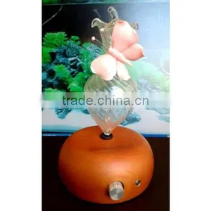 Elegant Wooden and Glass LED Aroma Diffuser Nebulization Essential Oil Diffuser thumbnail-1