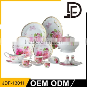 Drinkware Ceramic Dubai Dinnerware Set, Pink Ceramic Square Dinnerware Set thumbnail-1