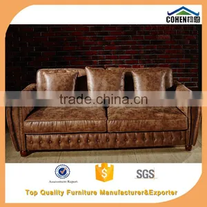 Luxury Classic Living Room Furniture Tufted Vintage Sectional Sofa Set thumbnail-6