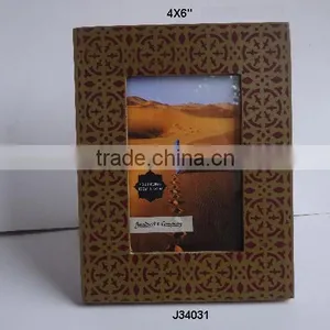 Gold Print on Red Base Photo Frame With Other Prints and Colours Available in All Photo Sizes thumbnail-1