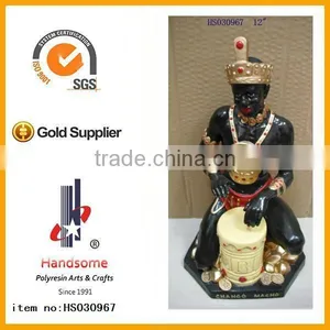 Custom Craft Souvenir Black Men Play Instument Resin Home Decoration thumbnail-1