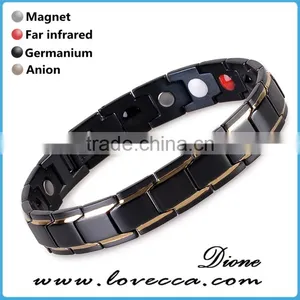 Factory Wholesale Stainless Steel Mens Health Bio Magnetic Energy Bracelet thumbnail-2