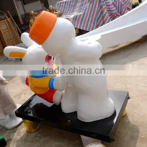 Outdoor Big Snowman With Rabbit Decoration thumbnail-5