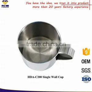 Promotional Custom Single Wall Stainless Steel Coffee Mug With Handle thumbnail-4