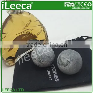 Natural Soapstone Whiskey Sipping Stones Ball Best Wine Gift Set for Christmas thumbnail-5