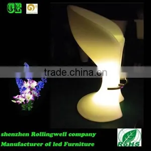 Modern Fashion Commercial Grwoing Lighting Polyethylene Plastic LED Stool Chair With Soalr Powered System thumbnail-1