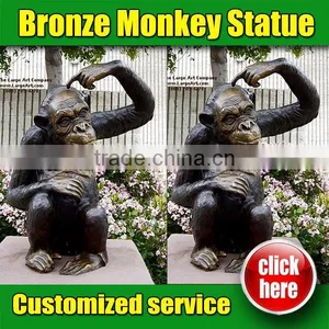 High Quality Monkey Bronze Statue With Low Price thumbnail-1