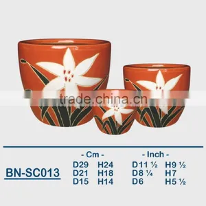 Vietnamese Ceramic Glazed Indoor Pot/ Indoor Planter BN-SC013 thumbnail-1