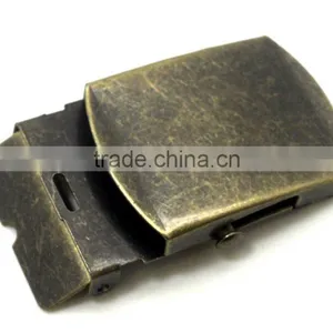Antique Brass 1-1/2" Stamping Steel, Hot Sale Garment Cloth Metal Stamping Steel Military Belt Buckle With Tip thumbnail-3