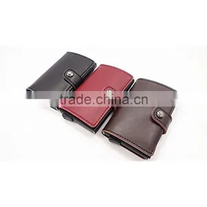 Aluminum PU Leather ID Credit Card RFID Protector Holder Case Purse Wallet thumbnail-5