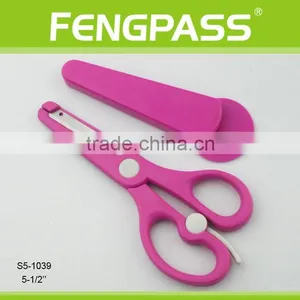 S5-1039 5.5 Inch 2Cr13 Stainless Steel Blade With Colorful Plastic Handle School Scissors thumbnail-1