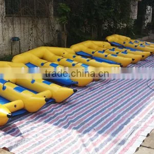 3 Tubes Inflatable Fish / Inflatable Flying Fish Banana Boat For Water Sports thumbnail-5