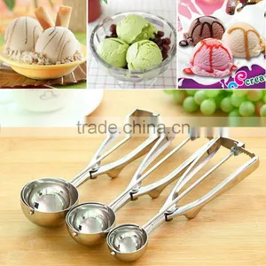 4CM 5CM 6CM Kitchen Ice Cream Mash Potato Scoop Stainless Steel Spoon Spring Handle Kitchen Accessories Wholesale New Arrival thumbnail-1