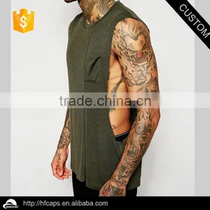 OEM Loose Green Deep Cut Gym Tank Top thumbnail-1