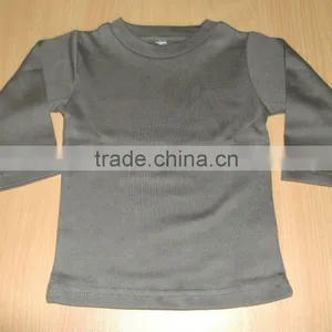 Ogranic Cotton Long Sleeve Baby Crew Neck T-shirt thumbnail-1