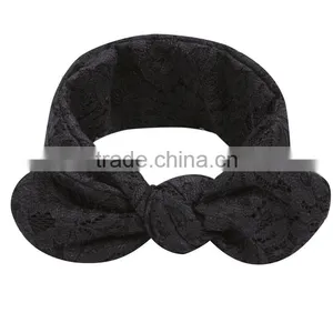 Turban Lace Baby Headband Braided Knot Lace Elastic Headbands From China Manufactory thumbnail-1