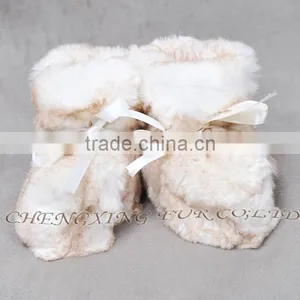 CX-SHOES-07A Soft Baby Wear Genuine Rabbit Fur Baby Shoes thumbnail-6