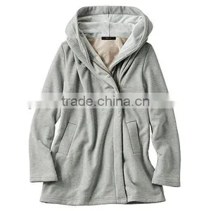 2016 Women Warm Fleece Fabric Full Zip Winter Coat With Hooded Knitted Women Cloth thumbnail-5