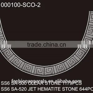 Custom Simple Line Rhinestone/Acrylic /Gem Stone Glitter Hot Fix Rhinestone for Clothing thumbnail-2