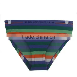 Zhejiang Wanyu Underwear Factory Cottone Strip Print Girls Underwear Photo thumbnail-1