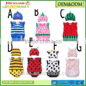 Cute Printed Cotton Short Sleeve Baby Boy Clothes Set Romper thumbnail-1