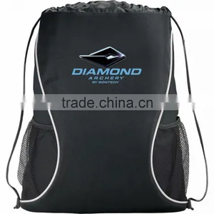 Boomerang Drawstring Backpack - Drawstring Design for Over-the-shoulder or Backpack Carry and Comes With Your Logo. thumbnail-1