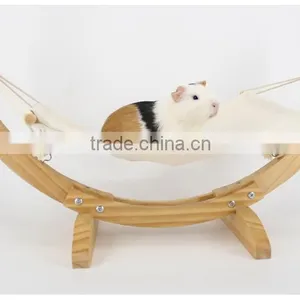 Wooden Cat Hammock With Cushion Soft Pet Bed Durable thumbnail-1