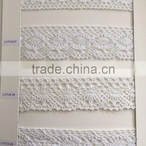 Border Lace, White Floral Bridal Lace Trim thumbnail-3