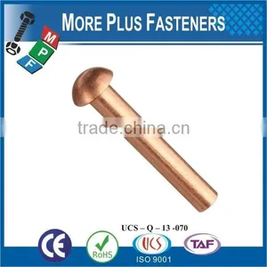 Made in Taiwan Round Head Rivet POP Rivet River Screw Copper Rivets thumbnail-2