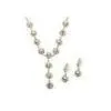 Crystal, Rhinestone Bridal Party Jewelry Silver Plated Necklace Earring Sets for Women thumbnail-1