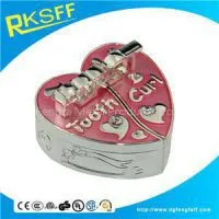 Zinc Alloy Pink Heart-shaped Tooth Boxs thumbnail-1